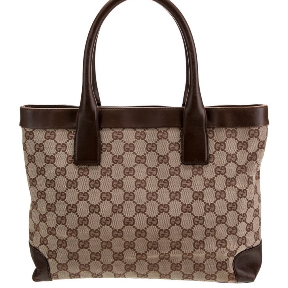 Gucci Brown Monogram Tote Bag